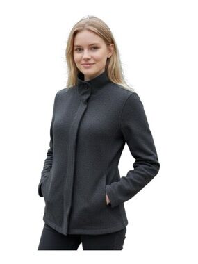 James Perse Charcoal‎ Gray Stand-Collar Pea Coat Contemporary Minimalist Medium
